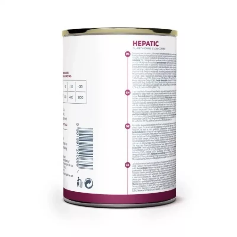 Comida húmida para cães VETEXPERT Veterinary Diet Hepatic para cães, 400 g, suporte hepático, sabor a carne