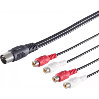 Adaptador de cabo ShiverPeaks Diodenstecker 10231 de 5 polos para 4 RCA, 0,20 m