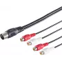 Adaptador de cabo ShiverPeaks Diodenstecker 10231 de 5 polos para 4 RCA, 0,20 m