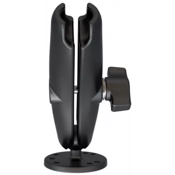 Braço de encaixe duplo RAM Mounts com placa redonda preto 294,8 g