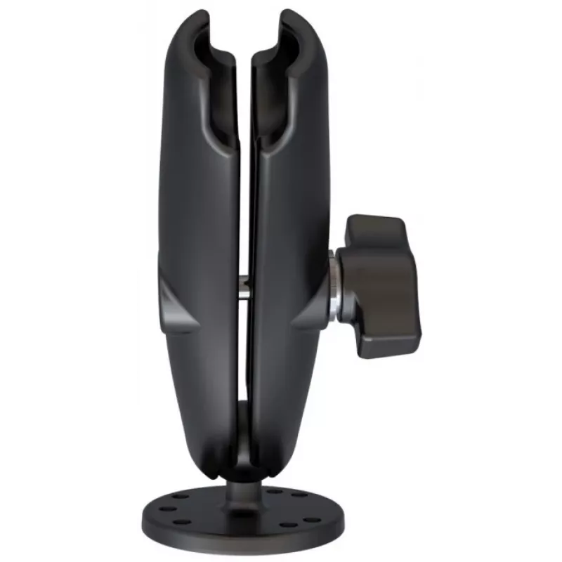 RAM Mounts RAM-B-103U-C braço longo de encaixe duplo tamanho B com esfera de 1 polegada e base redonda de 2,5 polegadas