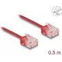 Cabo de rede DeLOCK RJ45 Cat.6 0,5 m vermelho