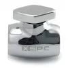 Válvula de esfera XSPC G1/4 latão prateado cromado para sistemas de refrigeração líquida