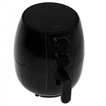 Fritadeira de ar quente Adler AD 6312 — 2,5 L, 1600 W, preta, 80–200 °C, temporizador de 60 minutos