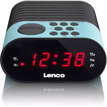 Rádio-relógio Lenco CR-07 preto azul