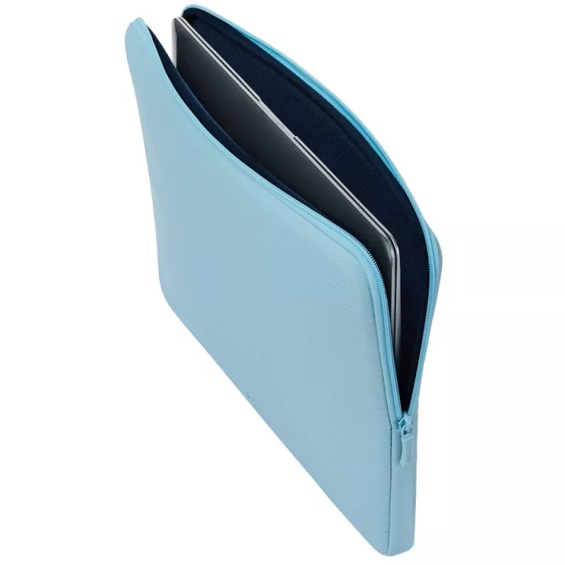 Capa para portátil Rivacase Riva Szuzuka 15,6 polegadas Azul pastel, capa protetora acolchoada