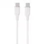 Cabo de silicone USB Type-C para Type-C, 60 W (branco, 2 m)