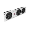Grelha de ventilação vertical 19 polegadas para armário rack, 3 ventoinhas, 230 V, cinzento