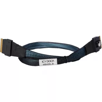 ICY DOCK - MB4026L-B - cabo SlimSAS 4i SFF-8654 para OCuLink 4i SFF-8611 – 0,5 m