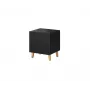 Conjunto de mesas de cabeceira cama meble PAFOS, 2 unid., 45×40×51 cm, preto mate, MDF/aglomerado