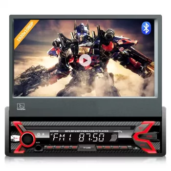Audiocore AC9100 rádio auto digital preto, vermelho