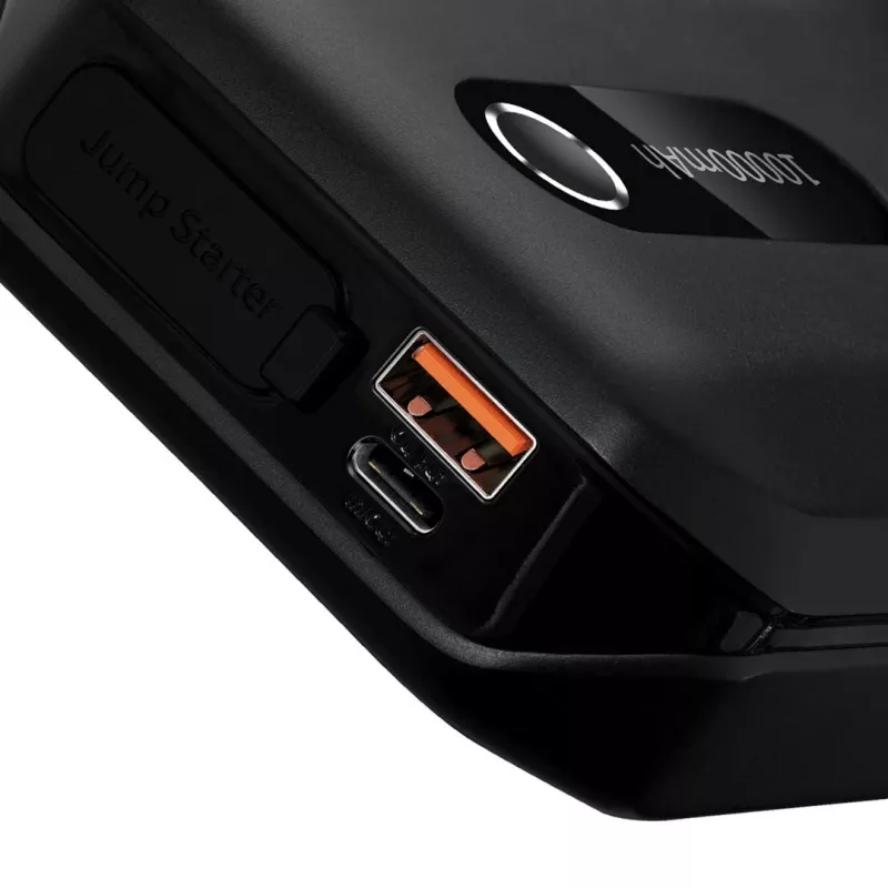 Baseus BS-CH001 - Arrancador, Booster 10000 mAh 12V (1000 A / 500 A) + pinças de crocodilo (preto)