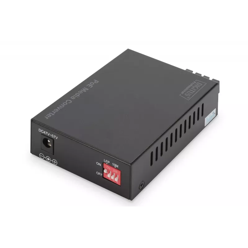 Conversor de mídia Gigabit PoE Digitus, RJ45 / SC, MM, PSE