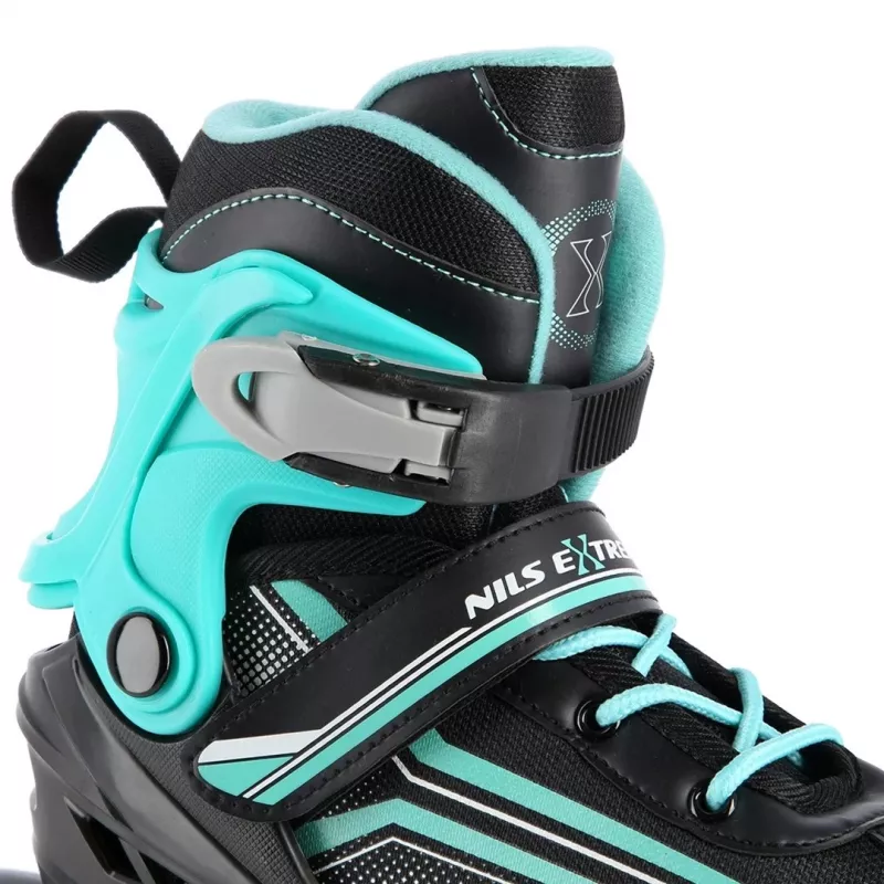 Patins 2IN1 Nils Extreme NH18190 PRETO/AZUL TAM. M (34-38) com patins de hóquei substituíveis