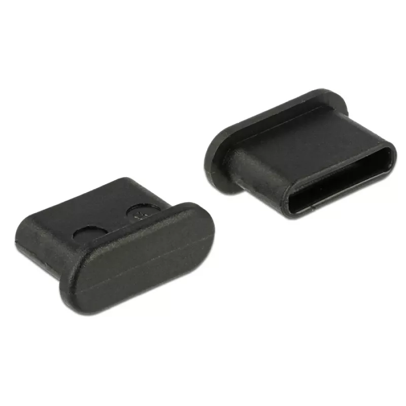 Tampa de proteção para conector fêmea DeLOCK 64014 USB Type-C preto 10 unid.