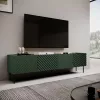 Móvel RTV 4D ONDA 200x40xH54.35 verde (de pé ou montado na parede)