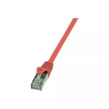 Logilink - Cabo de rede - RJ-45 (M) para RJ-45 (M) - 7,5 m - par entrançado com blindagem de folha, não blindado (F/UTP) - CAT 5e - vermelho (CP1084S)