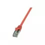 Logilink - Cabo de rede - RJ-45 (M) para RJ-45 (M) - 7,5 m - par entrançado com blindagem de folha, não blindado (F/UTP) - CAT 5e - vermelho (CP1084S)