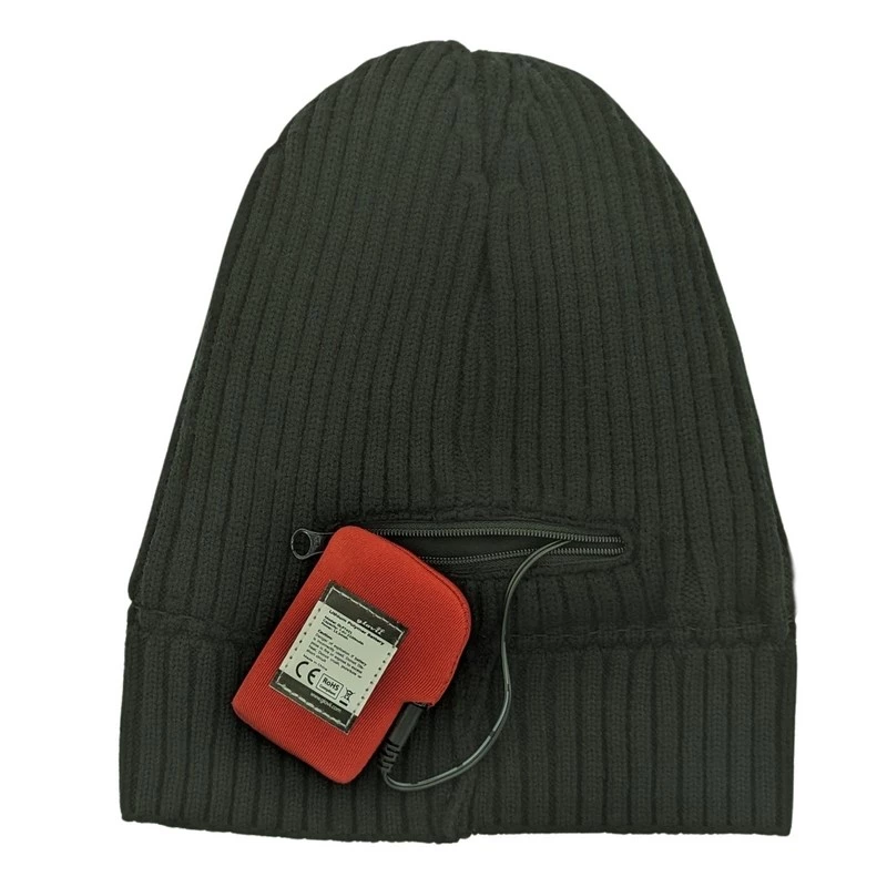 Gorro aquecido Glovii GC2B com bateria – Poliéster preto