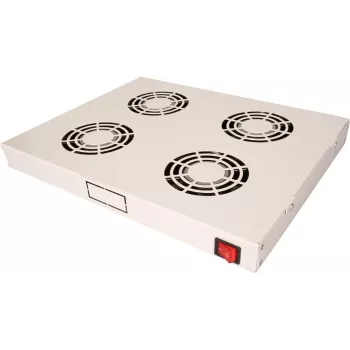 ROLINE 26.21.0305 Unidade de ventilação de 19", 4 ventoinhas, ON/OFF, cinzento