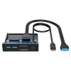 Graugear HUB USB + leitor de cartões Painel frontal múltiplo, Type-C USB retail (G-MP01CR)