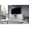 Cama Meble QIU 160 móvel de TV, MDF, branco brilhante