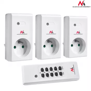 Tomadas com comando MCE153 conjunto de 3 - programáveis + telecomando