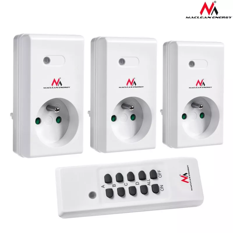 Tomadas com comando MCE153 conjunto de 3 - programáveis + telecomando