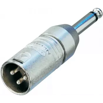 Neutrik - adaptador de áudio - XLR3 (macho) para ficha mono (macho) (NA2MP)