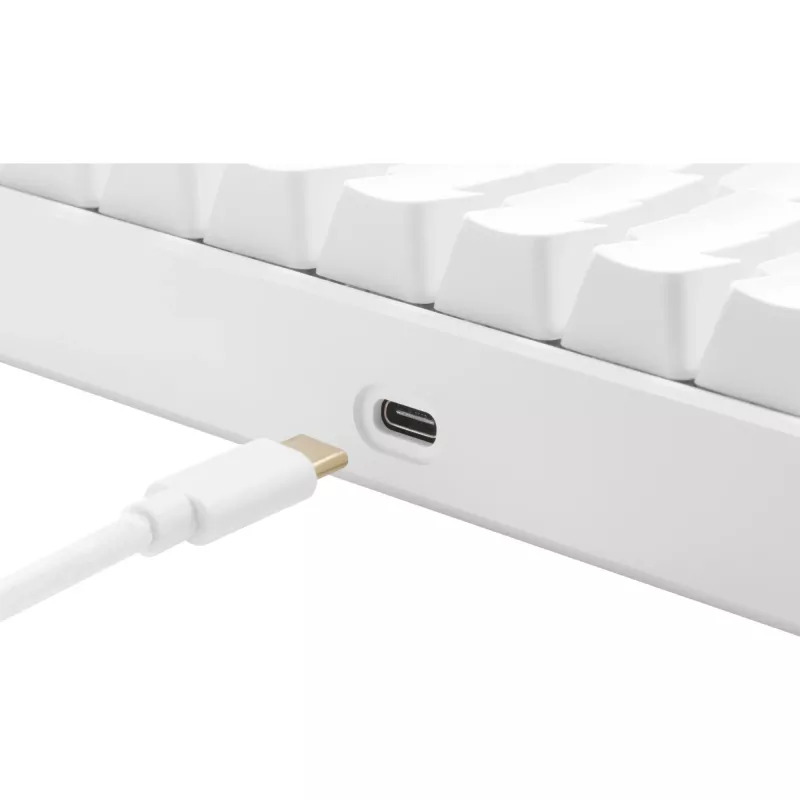 Deltaco GAM-100-W-DE. Teclado formato: 65%. Estilo do teclado: Reto. Interface do dispositivo: USB + Bluetooth, interruptor de tecla do teclado: interruptor mecânico,
