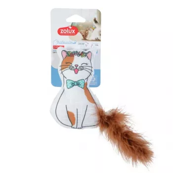 ZOLUX Chatouille Gato com penas e erva-dos-gatos - brinquedo para gatos - 13cm
