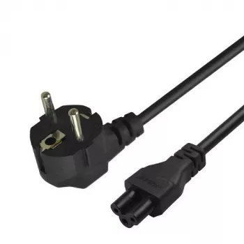 Cabo de alimentação Savio alimentação IEC 60320 C5 CEE 7/7 3 m preto conector fêmea C5 Type C
