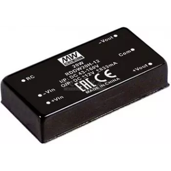 Fonte de alimentação/conversor MEAN WELL RDDW20F-05, 20 W, 5 V, 2 A, RoHS, 50,8 mm de profundidade, 35 g