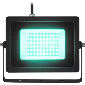 Projetor LED EUROLITE FL-30 SMD turquesa 30W — iluminação exterior à prova de água, potência 30 W