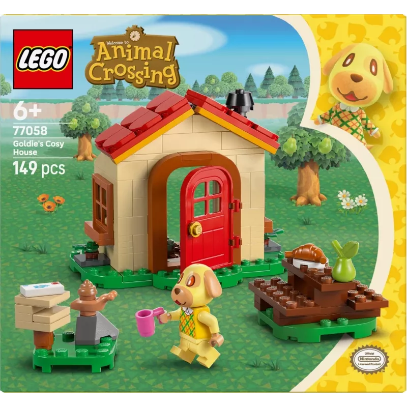 Brinquedo de construção LEGO Animal Crossing Casa Aconchegante 77058, 149 peças, 1 minifigura, tamanho 120×90×70 mm