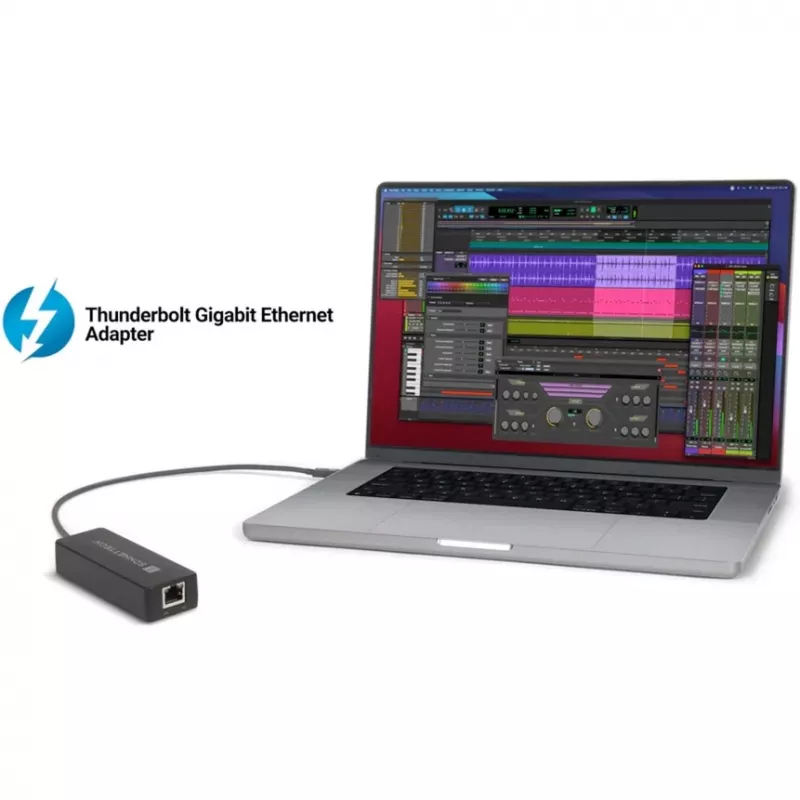 Sonnet Thunderbolt AVB Adaptador Gigabit Ethernet para Mac, preto