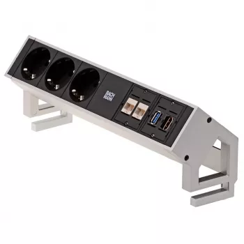 Extensão de energia Bachmann 3x Schuko 2x CAT6 1x HDMI 1x USB3.0 902.502