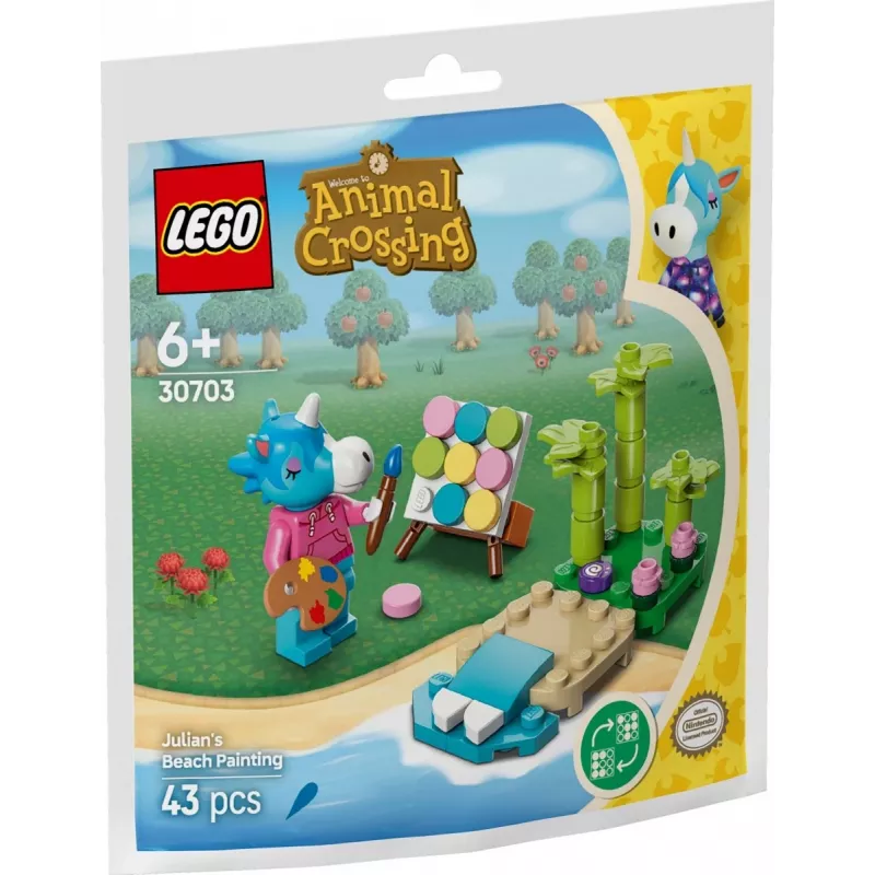 Bricks Animal Crossing 30703 Pintura da praia do Julian
