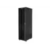 Lanberg FF01-8047-12BL armário rack de chão de 19 polegadas 47U, 800x1000 mm, porta de vidro, LCD, IP20, para montagem, preto