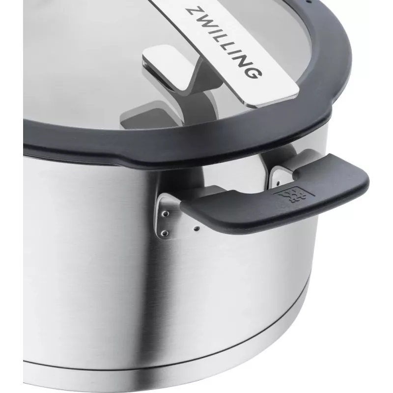 ZWILLING conjunto de panelas em aço inoxidável SIMPLIFY 5 peças – adequado para máquina de lavar louça e forno, tampa de vidro, adequado para placas cerâmicas