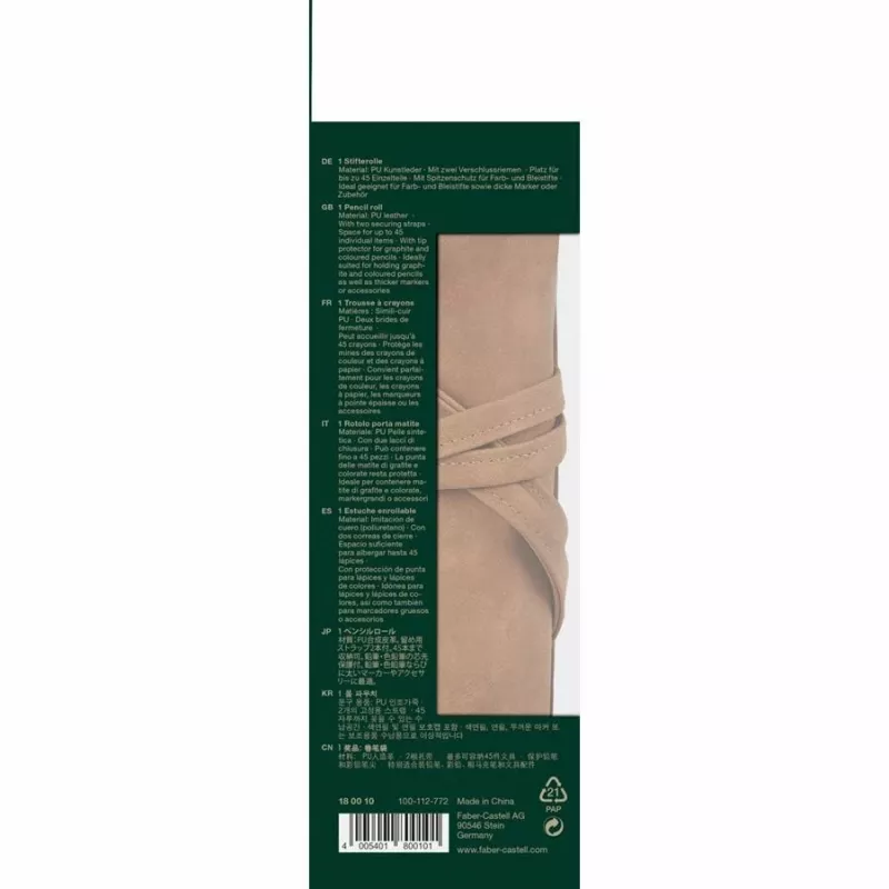 Estojo Faber-Castell 180010 estojo macio de pele PU castanho