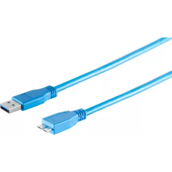 Cabo USB ShiverPeaks BS77190 0,5 m USB 3.2 Gen 1 Micro-USB B azul