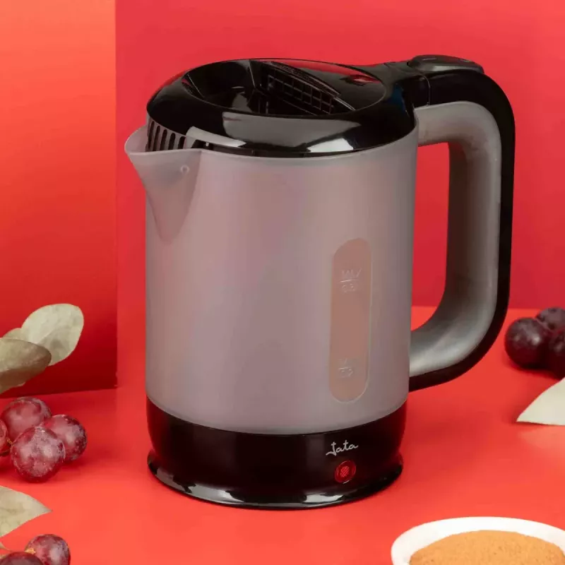 Jata JEHA1240 chaleira elétrica, 0,5 l, 900 W, preto/cinzento