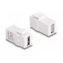 Módulo Keystone DeLOCK USB 2.0 A fêmea para USB 2.0 A fêmea branco