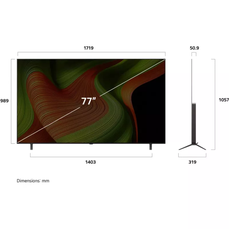 Televisor LG OLED77B59LA 77 polegadas OLED 4K