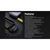 Nitecore HC70 UHE lanterna de cabeça, 1600 lm, 6 LED, IP68, recarregável por USB, alumínio, 172 g, preta