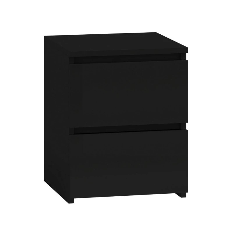 Mesa de cabeceira top e shop M2 CZERŃ, 2 gavetas, preto, 300×300×400 mm
