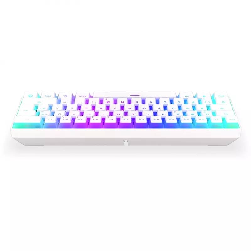Thock Compact Wireless Pudding Onyx White, Teclado Gaming Branco, Layout DE, Kailh Box Red