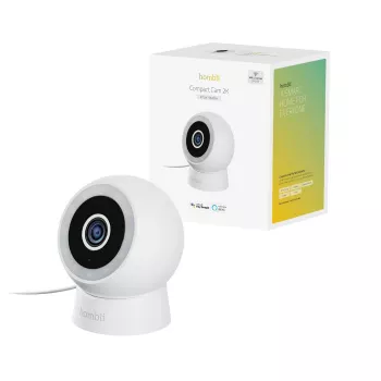 Câmara exterior inteligente Hombli, Compact Cam 2K, branco