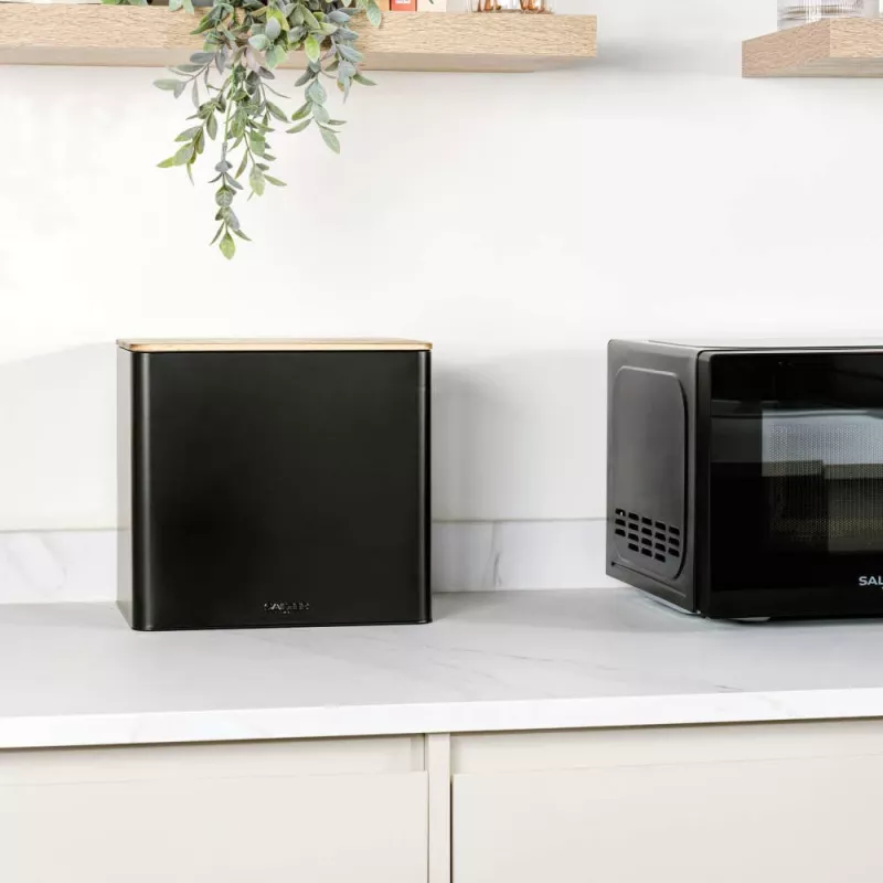 Conjunto de caixas para pão Salter BW129001EU7 preto 4 peças – recipientes para pão e produtos de padaria
